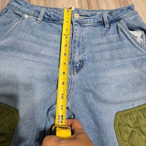 Forever 21 Patchwork Straight-Leg Jeans size 30 - Picture 12 of 13